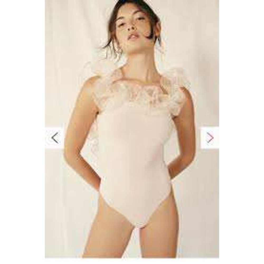 Free People Haute Wired Bodysuit XS Blush Pink